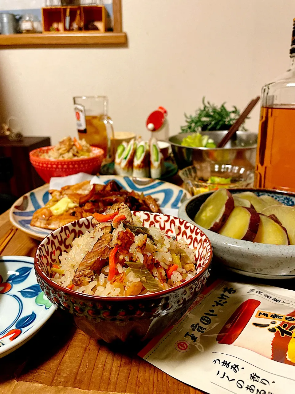 しいたけ茶入りサバ缶の炊き込みご飯🐟|Mariruさん