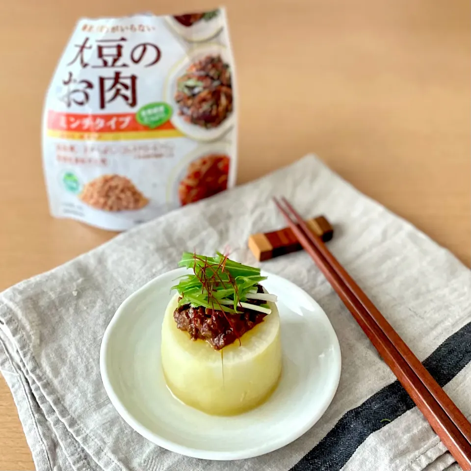 大豆のお肉ミンチ　で　風呂吹き大根|FIKA789さん