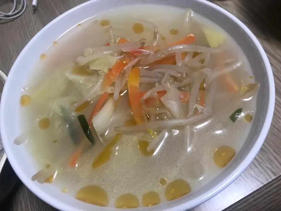 Snapdishの料理写真:餅入り中華スープ|seiko Oさん