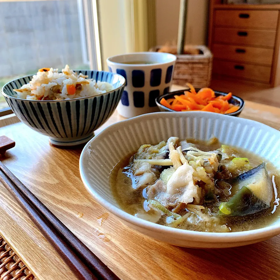 揚げなすと豚肉のみぞれ煮定食✴︎|あやみんさん