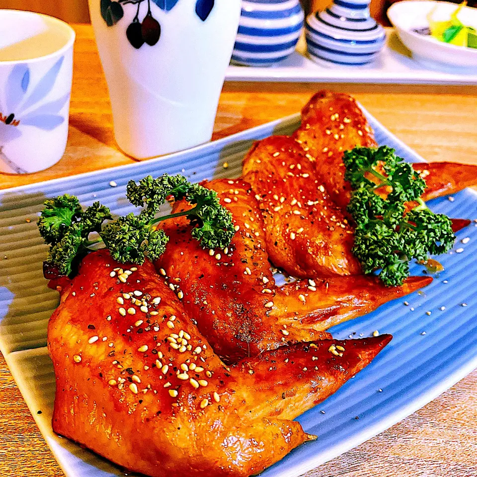 手羽先の🍗オーブン焼き　　　名古屋にいればこれくらいしないと💦|Sの食卓さん