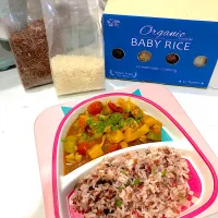 My first post 🤩 Sweet and sour with chicken for my baby (1.9 YO) *Jasmine rice mixed with red brown rice* #organicrice #annariceofficial #annarice #ricewithbenefit #babyrice❤️🍛😍|MommyLOVEUさん