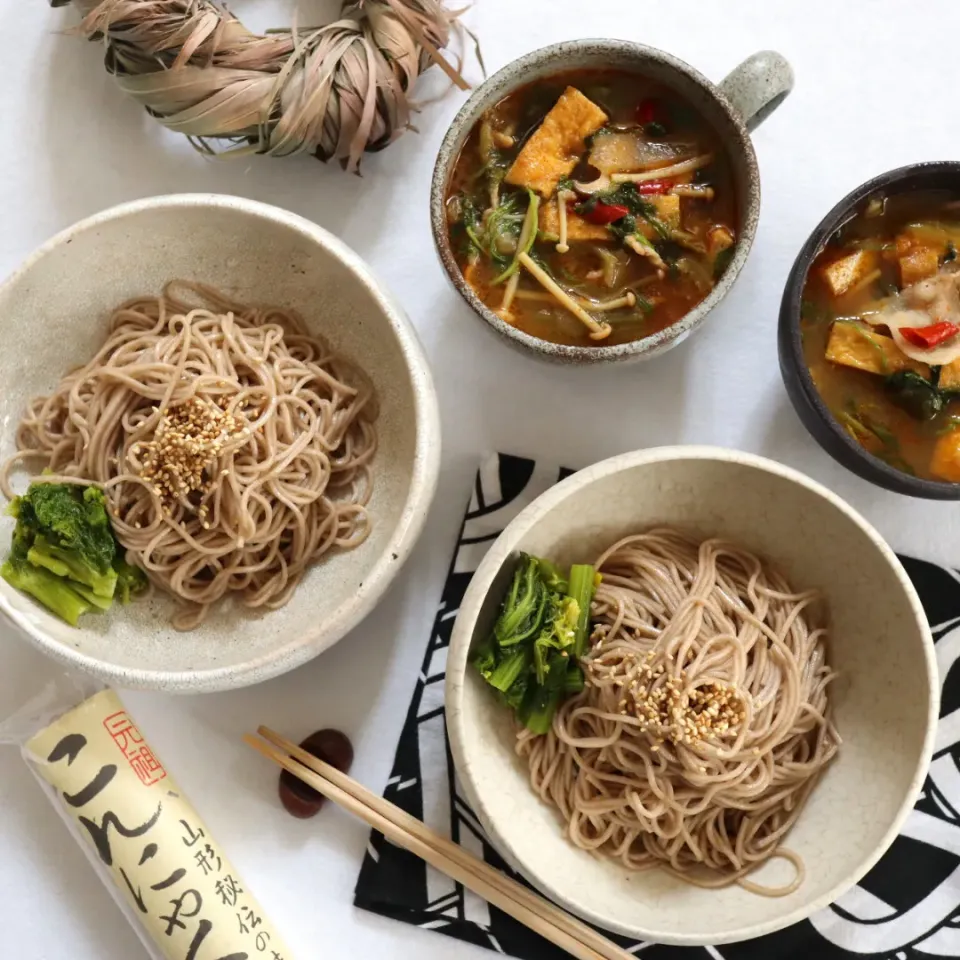 Snapdishの料理写真:こんにゃく蕎麦で火鍋つけ麺|@chieko_tanabe_さん