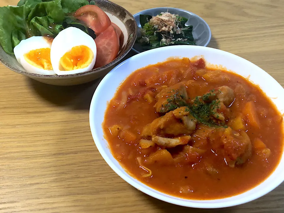 チキンのトマト煮込み🍅|さおりさん