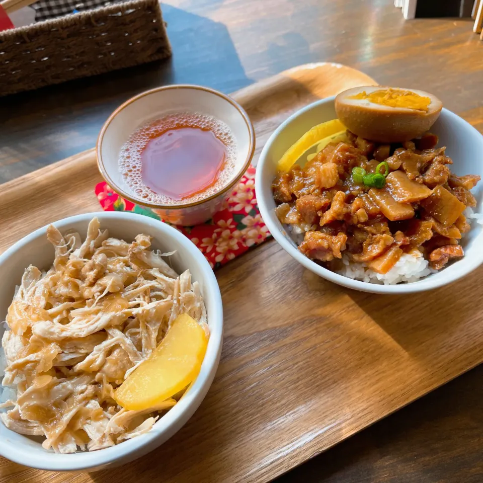 魯肉飯と鶏肉飯のハーフ&ハーフ|r1990297さん