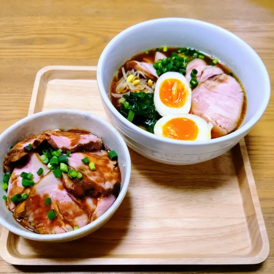 『自家製チャーシューでラーメンとチャーシュー丼』|seri-chanさん