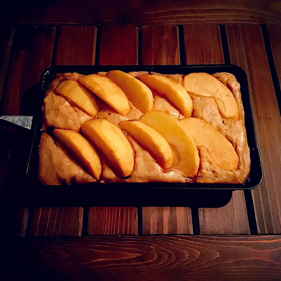 りんごとバナナのケーキ　　　　　　卵焼き器でケーキ|🌿𝚌𝚑𝚎𝚛𝚗𝚘🥄さん