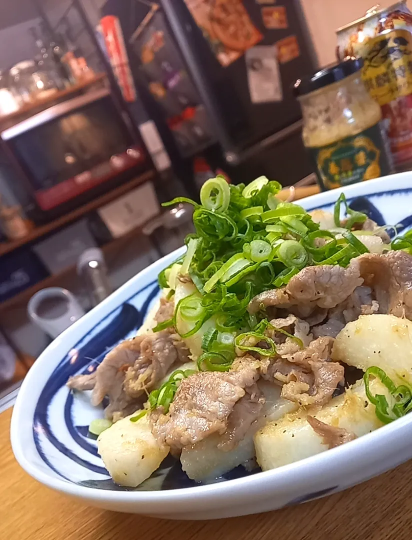 豚と山芋の姜葱醤炒め|まりおさん