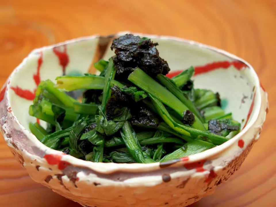 鶏のから揚げさんの居酒屋メニュー！焼き海苔で簡単春菊の磯部和え #楽天レシピ|楽天レシピさん