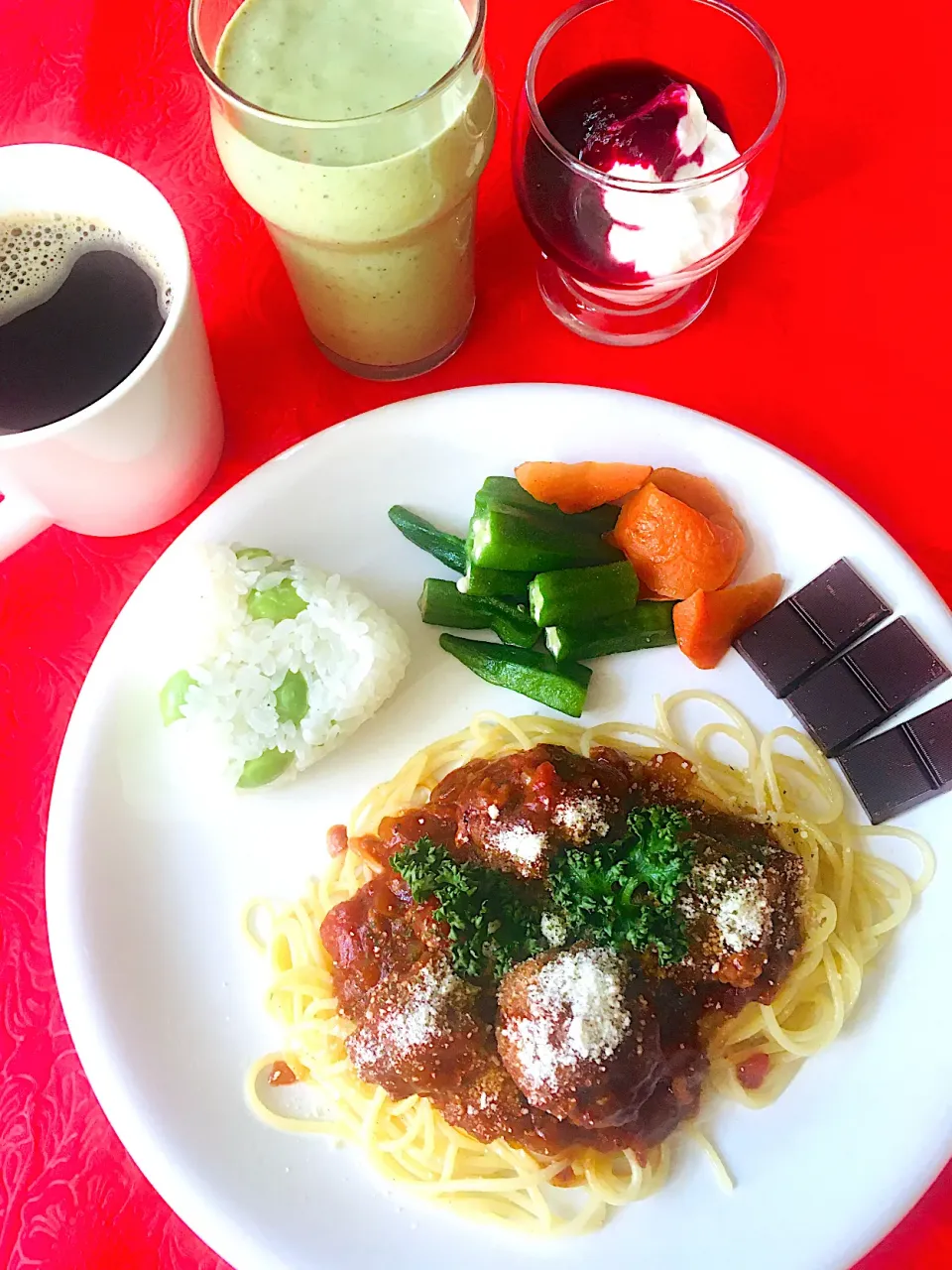 Snapdishの料理写真:ミートボールスパゲッティ🍝|HAMI69さん