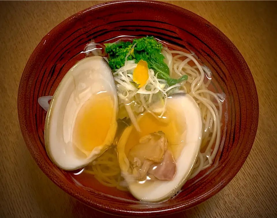 大蛤と菜花のそうめん|半田手延べそうめんの店 阿波や壱兆さん