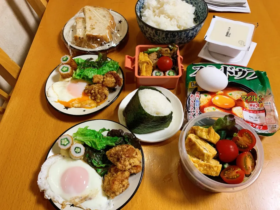 2022.2.22.💜朝ごはんとお弁当|kimikimiさん