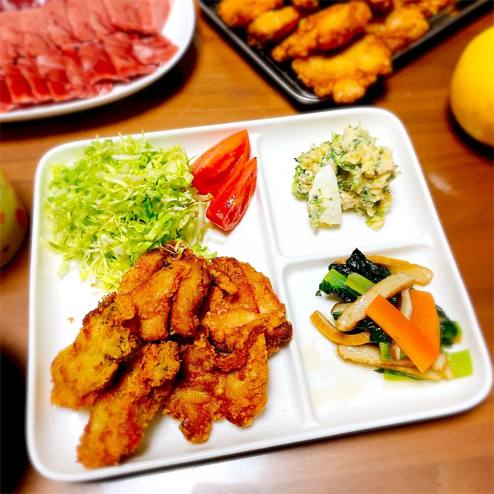 牡蠣フライと鶏唐揚げ|teritamagoさん