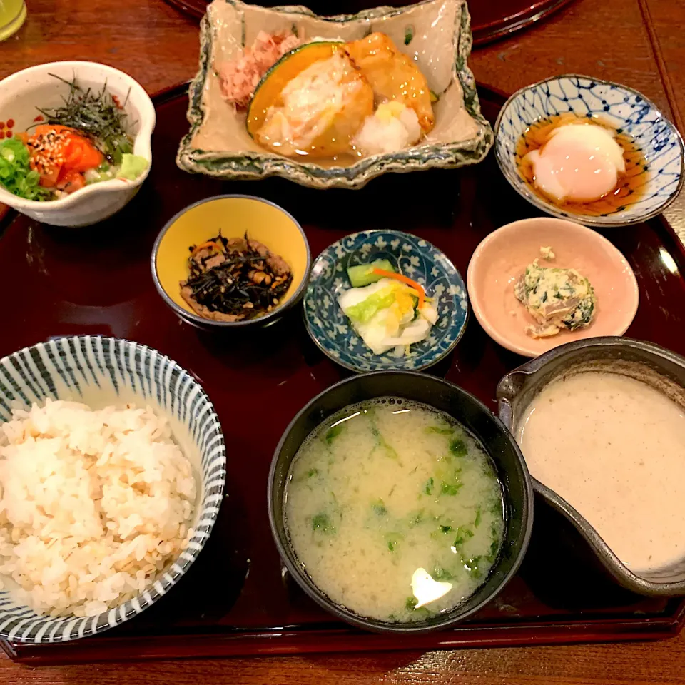 海老ネギとろろ揚げランチ(◍•ڡ•◍)❤|いつみさん