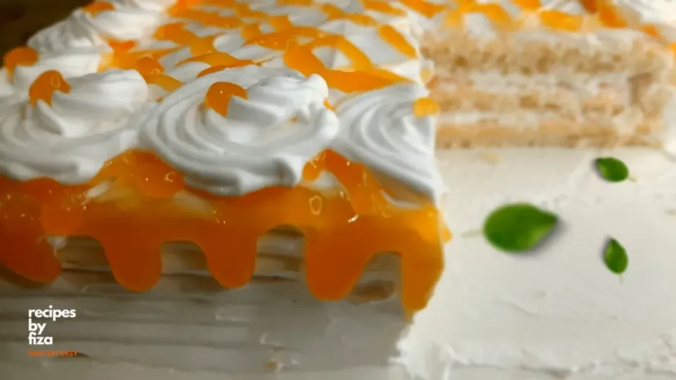 Nobody Noticed That It Was Made From Bread And Mango Juice Simple Birthday Cake !|Recipes By Fizaさん