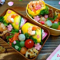 Snapdishの料理写真:ひな祭り弁当|りょこさん