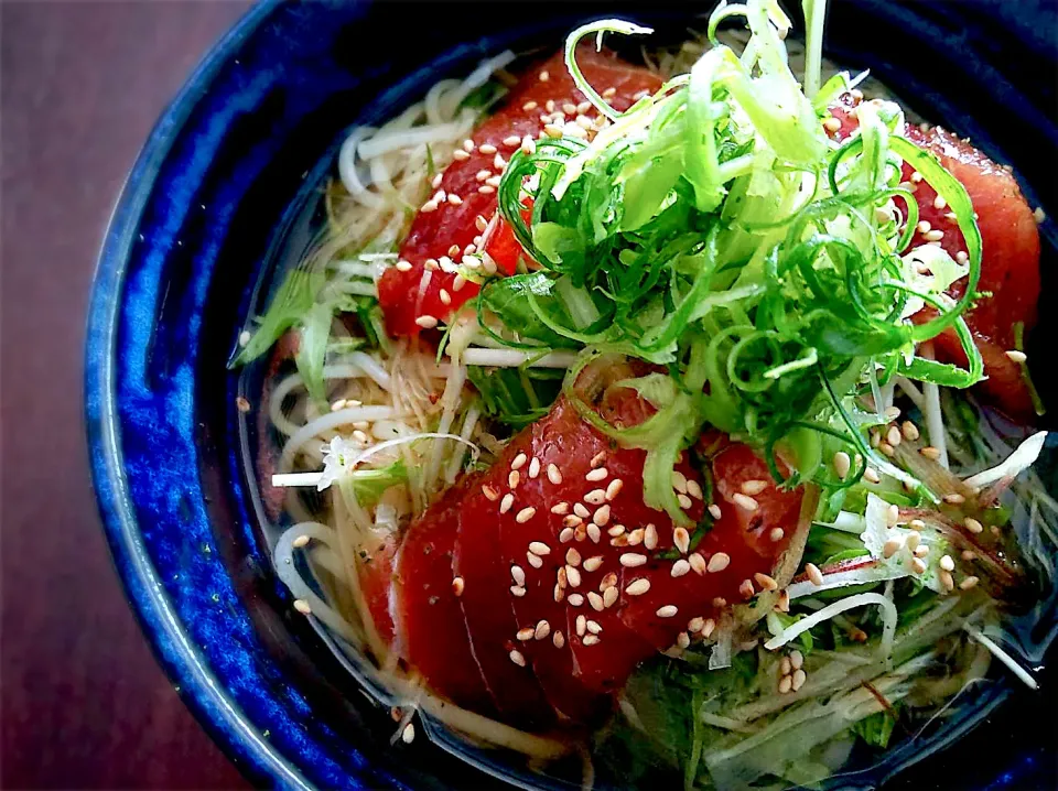 漬け鮪の出汁茶漬そうめん|半田手延べそうめんの店 阿波や壱兆さん