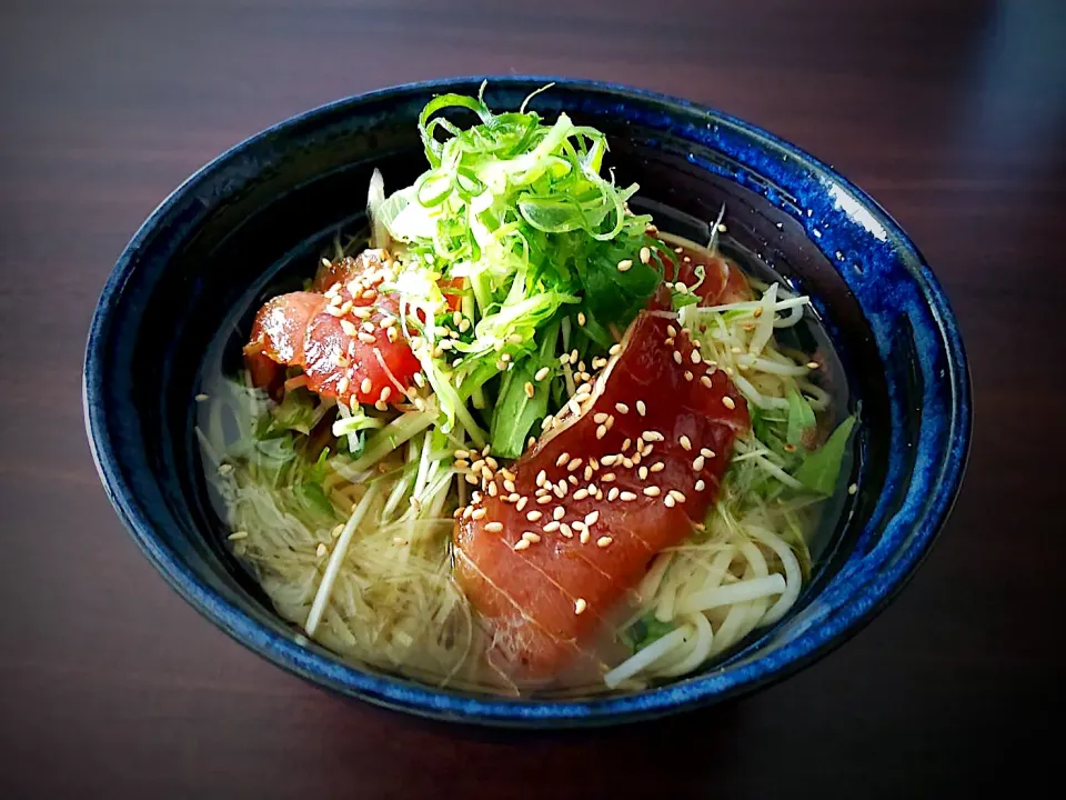 漬け鮪の出汁茶漬そうめん|半田手延べそうめんの店 阿波や壱兆さん