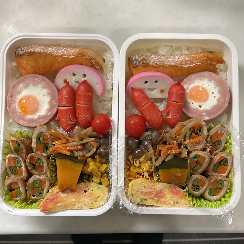 Snapdishの料理写真:2022年3月8日　ムスメ＆オレ弁当|クッキングおやぢさん