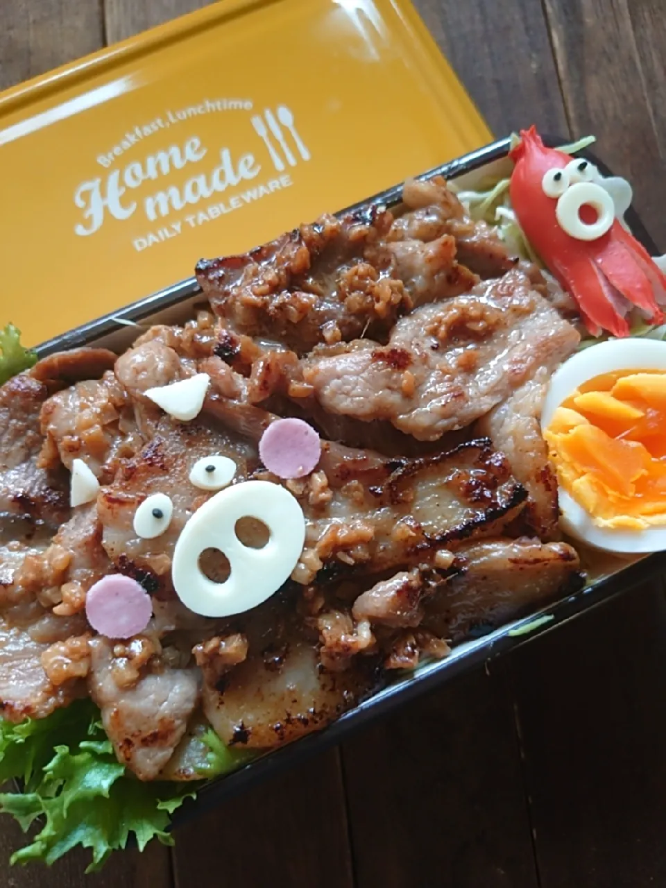 漢の…自分用👔刻み生姜たっぷり豚の生姜焼き弁当🍱|ᵏᵒᵘさん