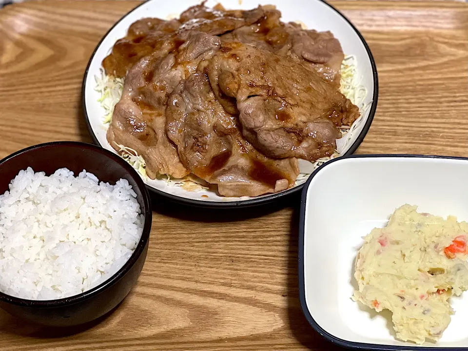 ☆豚肉生姜焼き ☆ポテトサラダ|まぁたんさん