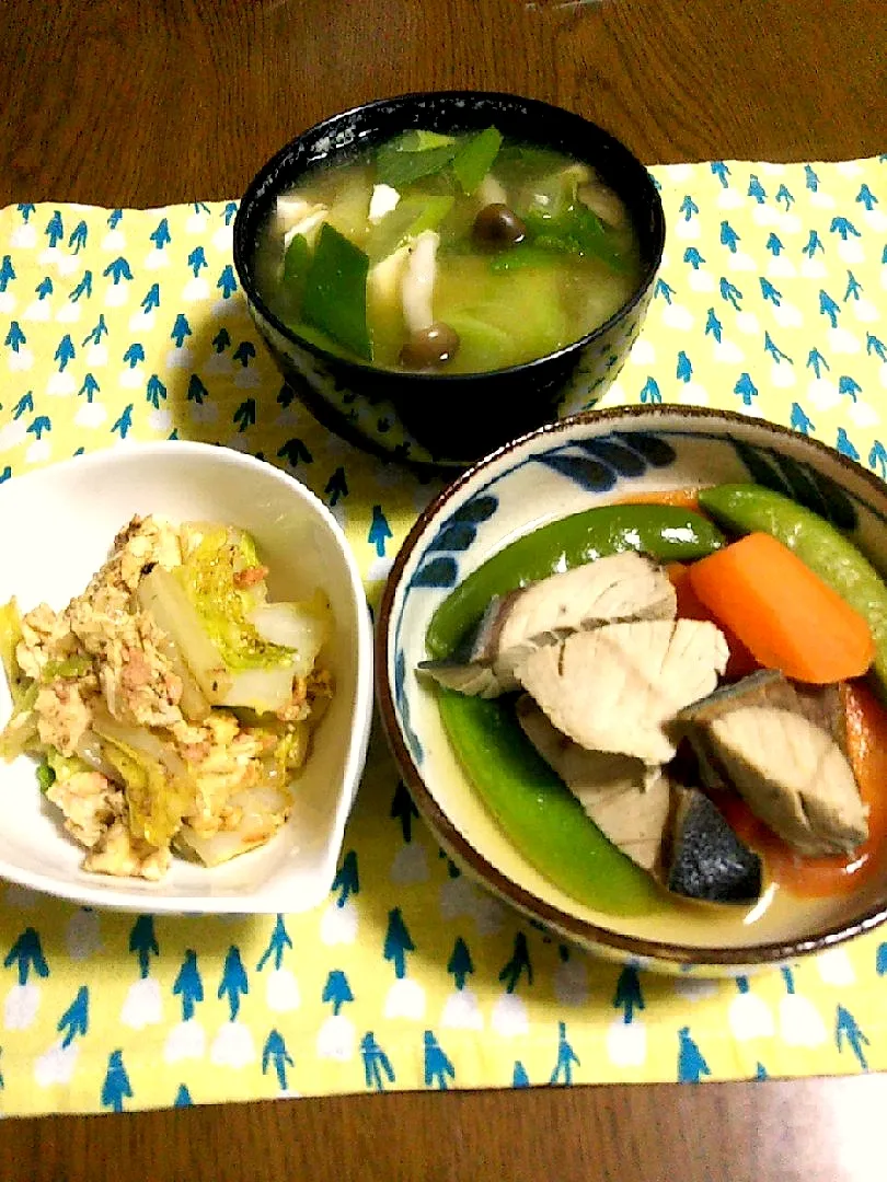 Snapdishの料理写真:ブリと野菜煮。|mokoさん