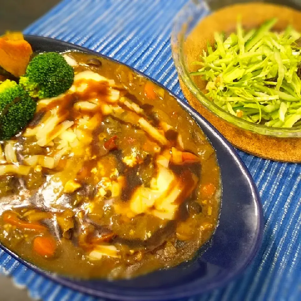 冷蔵、冷凍庫の端野菜を集めた日本カレー🍛|setuさん