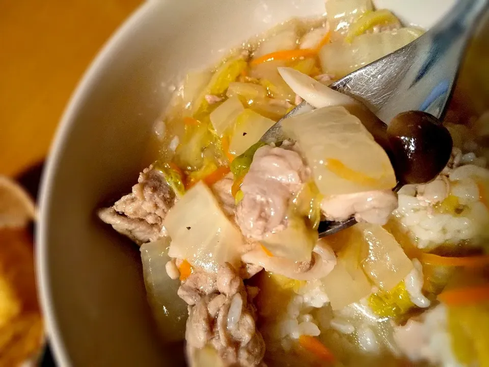 豚肉と白菜のあんかけ丼|めめさん