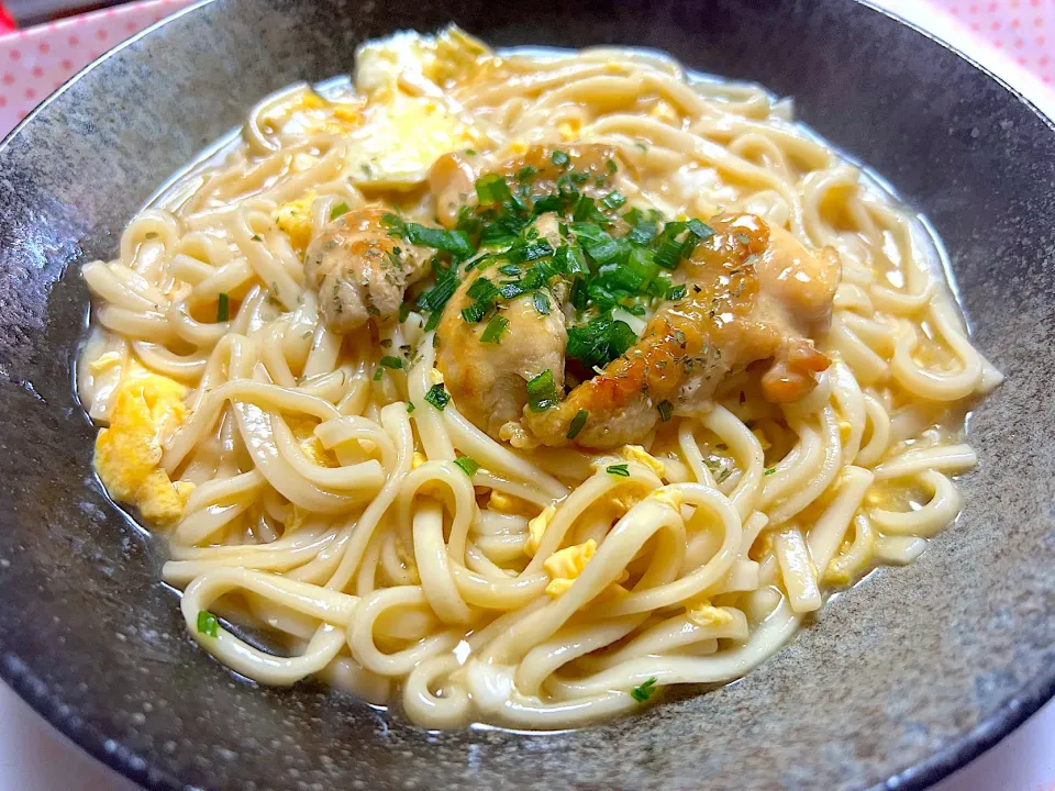 鶏トロかき玉うどん|いおりん♪♑︎さん