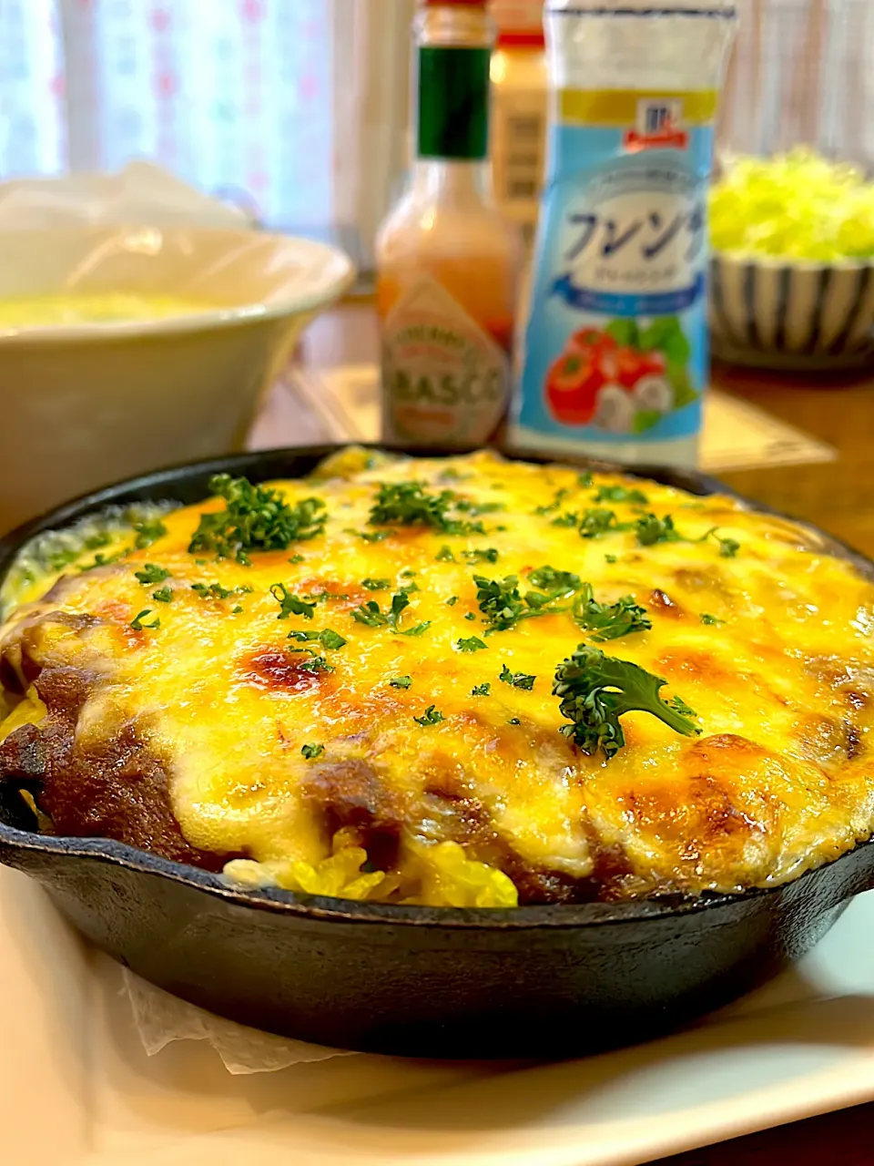 ひき肉のカレーのリメイク。焼きカレー😋|Kumi Satouさん