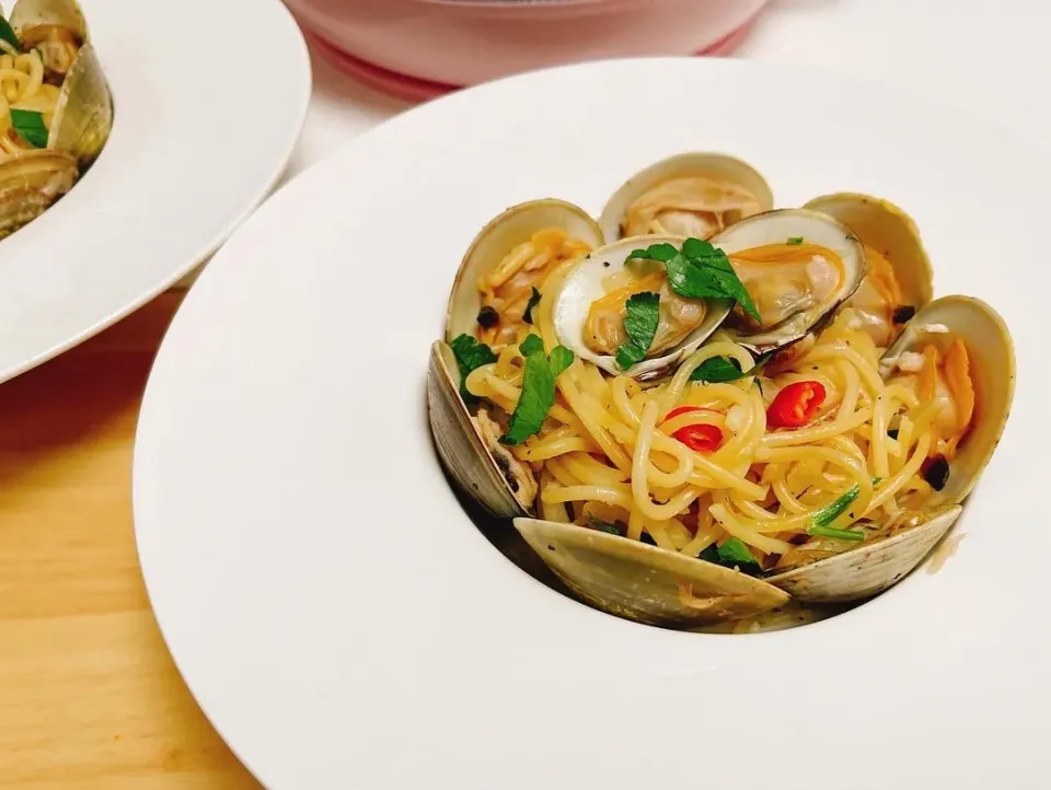 蒜香白酒煮蜆意粉 Spaghetti alle Vongole|🌺🌺Anna女王🌺🌺さん