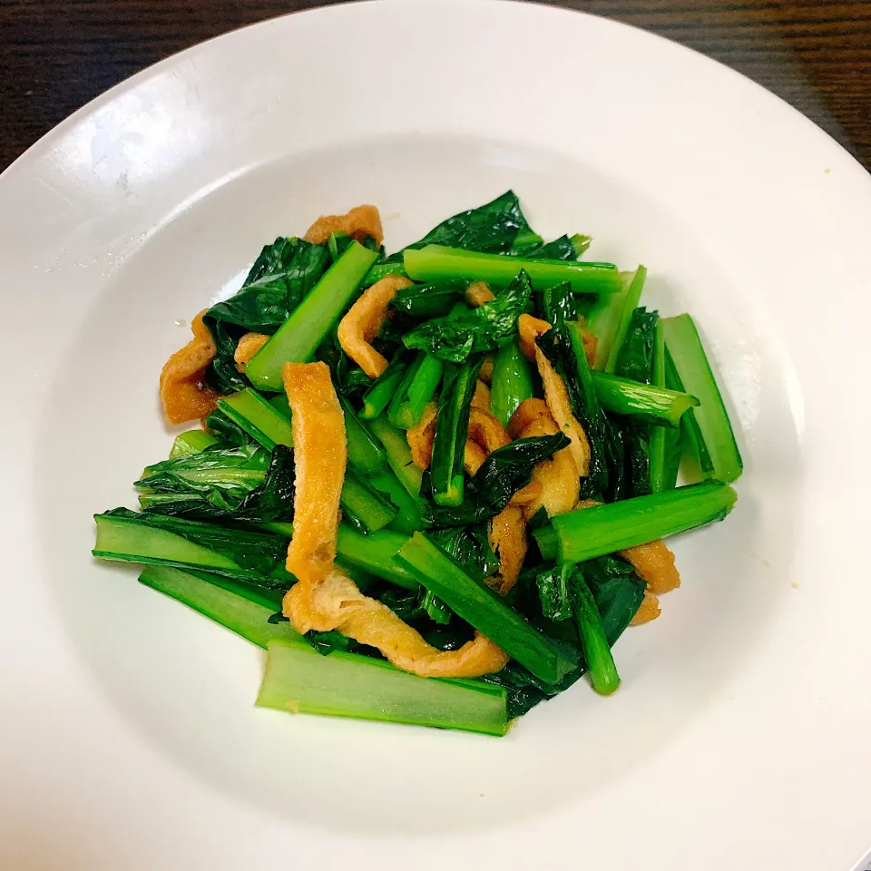 小松菜と油あげの炒め煮|さくらんぼさん