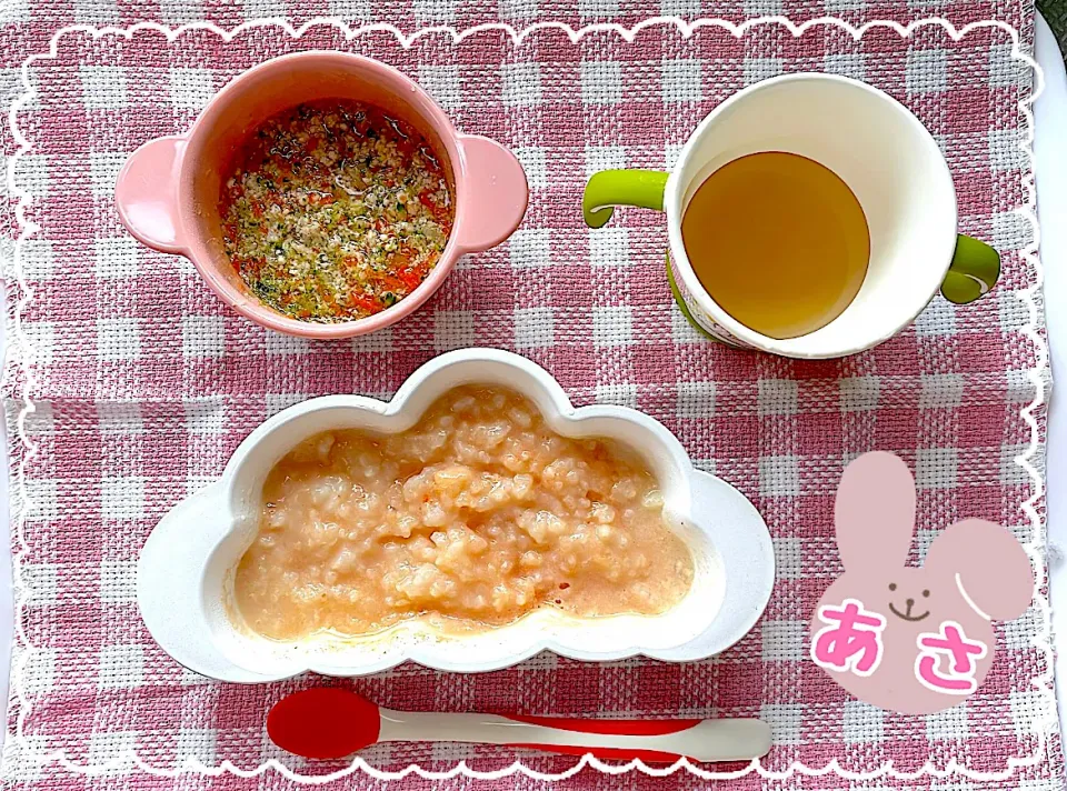 Snapdishの料理写真:離乳食中期 朝ごはん🍴|mana✩⡱さん