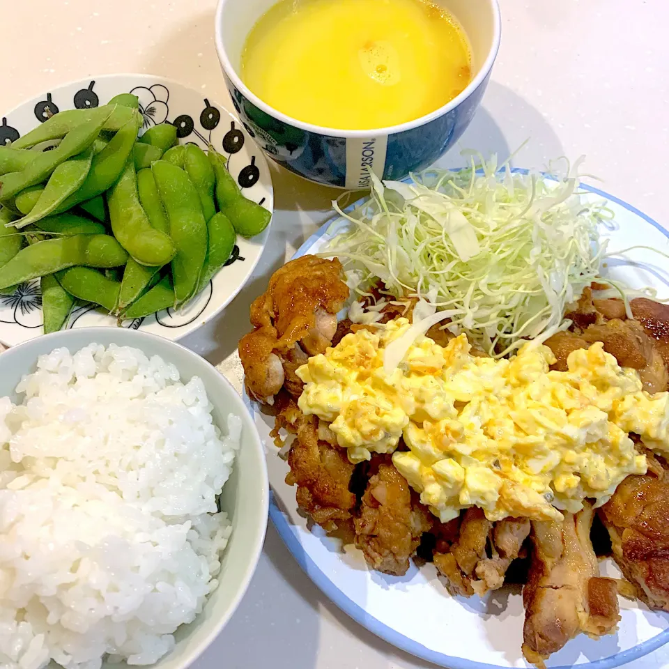 旦那さん☺︎夜ご飯　チキン南蛮|とまこ(*^o^*)さん