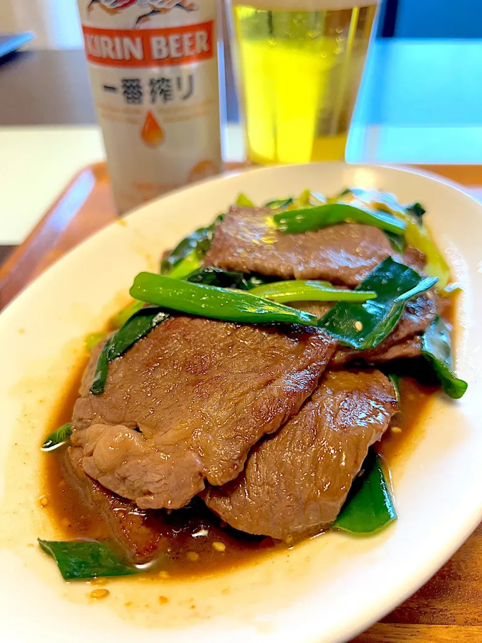 仙台牛と九条葱の焼肉🍺|流線形さん