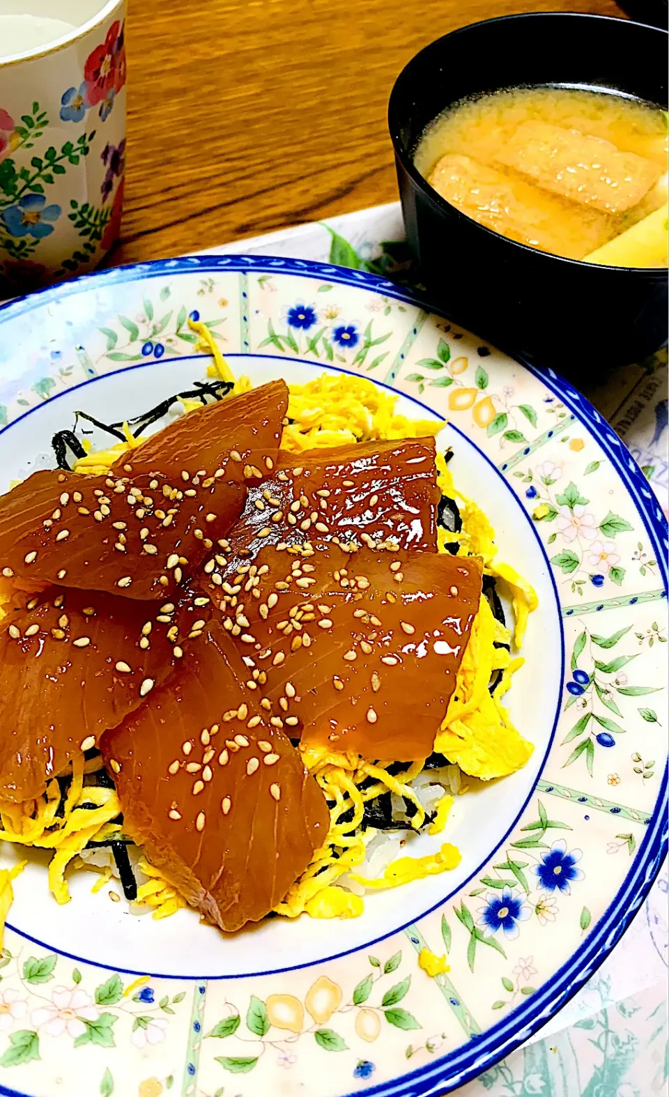 Snapdishの料理写真:びんちょう鮪の漬け丼。|ちはるさん