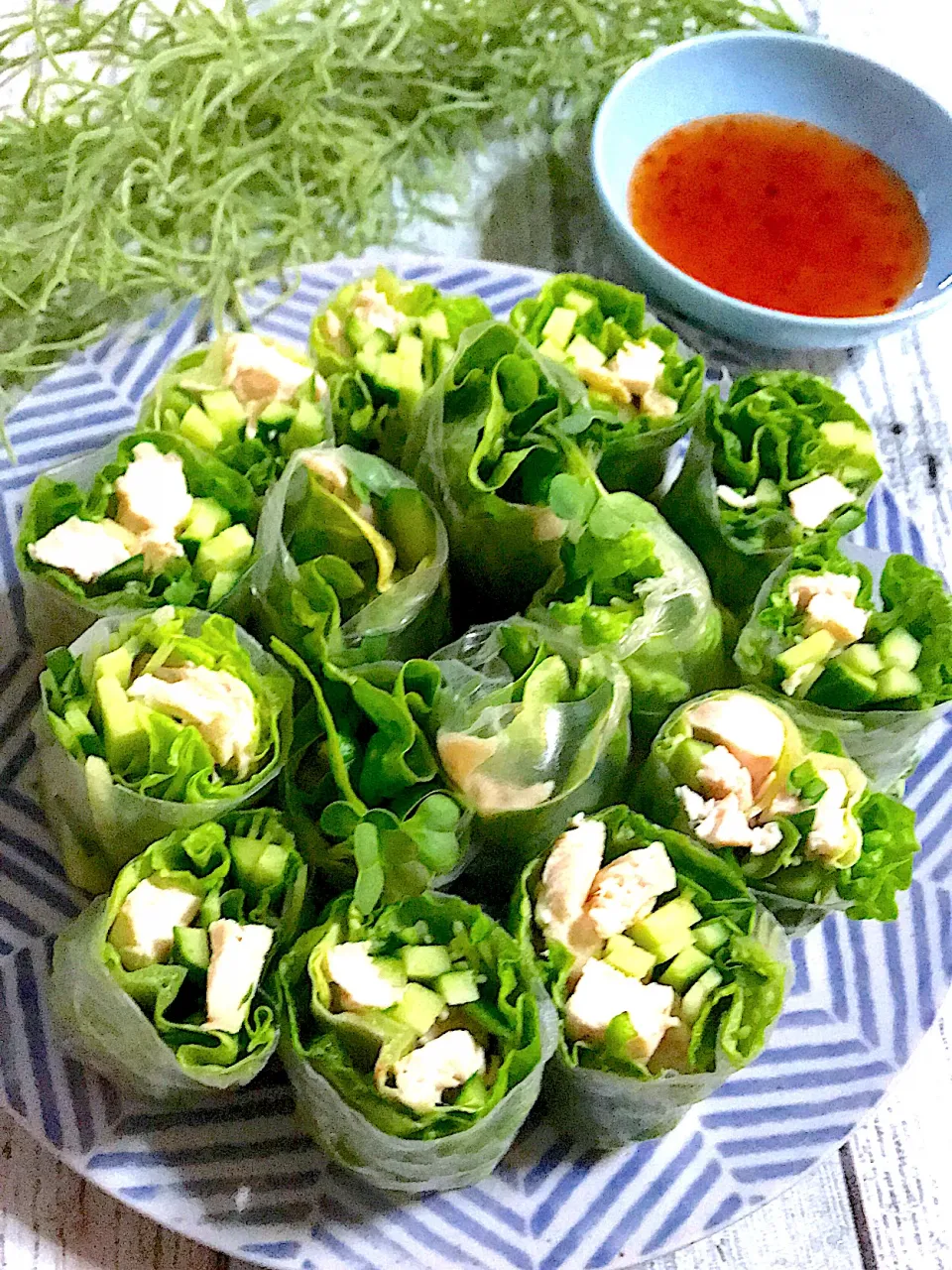 マユマユさんの料理 鶏肉と野菜の生春巻き|🌺🌺Foodie🌺🌺さん