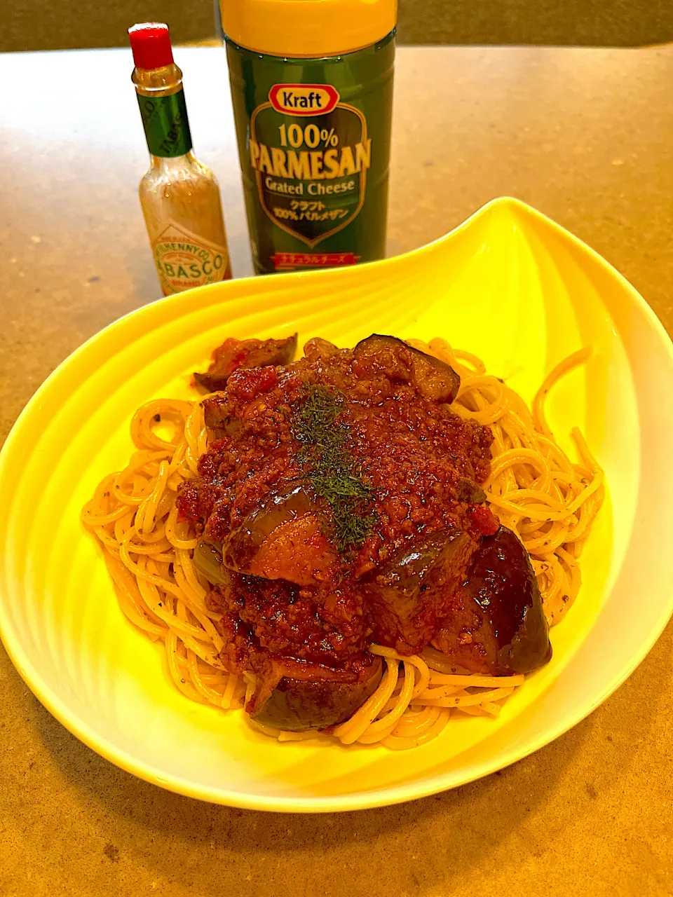 Snapdishの料理写真:揚げなすのミートソース🍝！|Mayumiさん