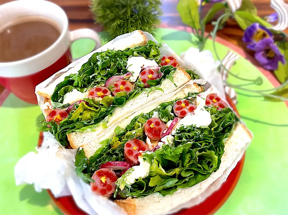 Snapdishの料理写真:🥪わんぱくサンド🍀🍀🍀|🌼はなちゃん🌼さん