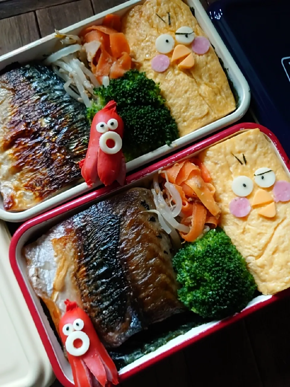 漢の…自分用👔と妻用🎽鯖の塩焼きメインの海苔弁当🍱|ᵏᵒᵘさん