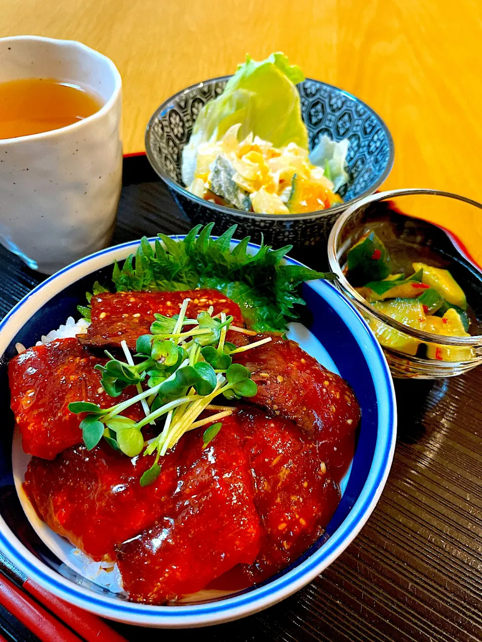 カツオの韓国風漬け丼で晩御飯|Mikaさん