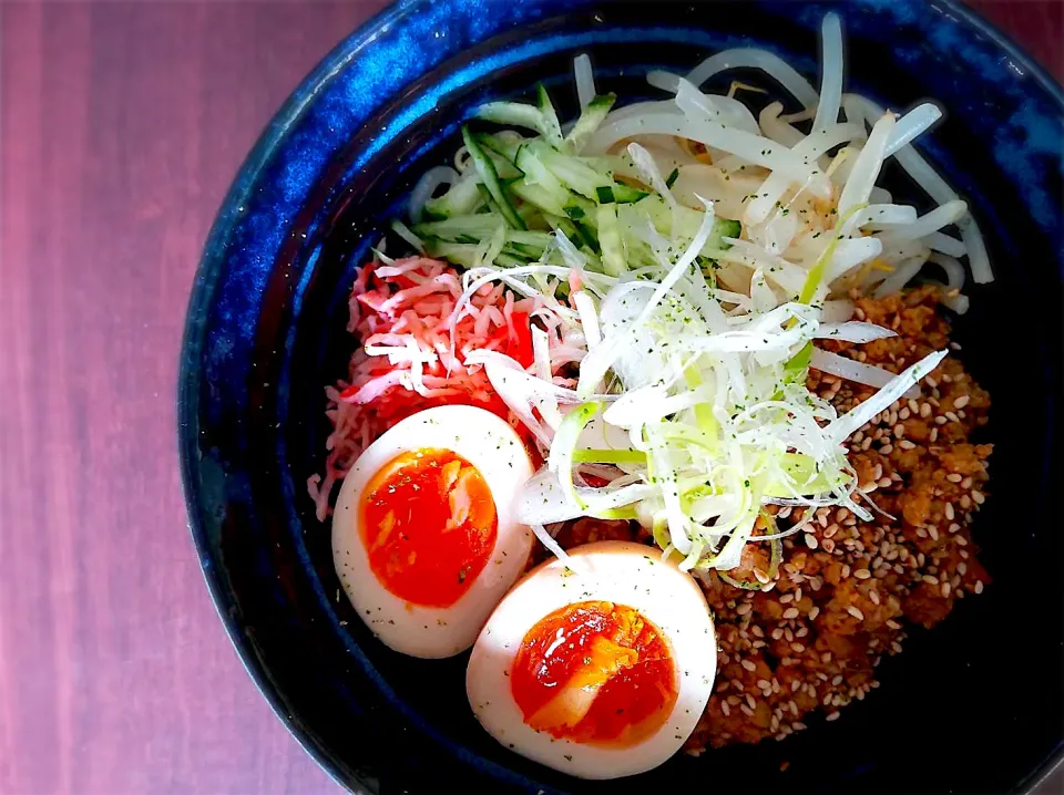 Snapdishの料理写真:肉味噌まぜめん|半田手延べそうめんの店 阿波や壱兆さん