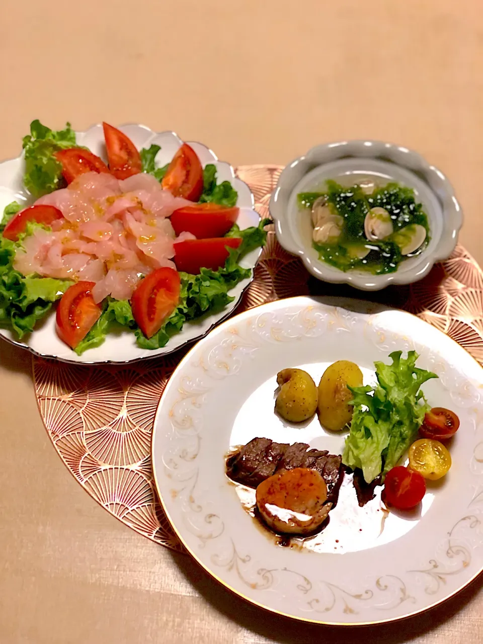 お気に入りの魚屋さんの、あらかぶ、蛤、あん肝で夕食😊|Nikoさん