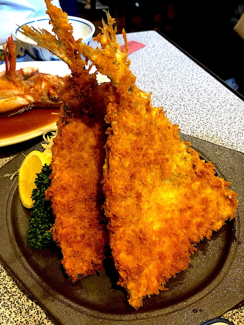 アジフライ定食　¥1,300 @葉山　魚佐　大きなフライと美味しいお米で大満足🍚|BUBUさん