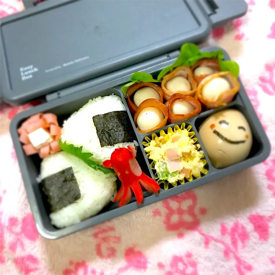 JK1弁当🍱〜うずらベーコン・煮玉子・ポテサラ・カマンベール花ハム・脇の甘いソーセー人|華恋さん