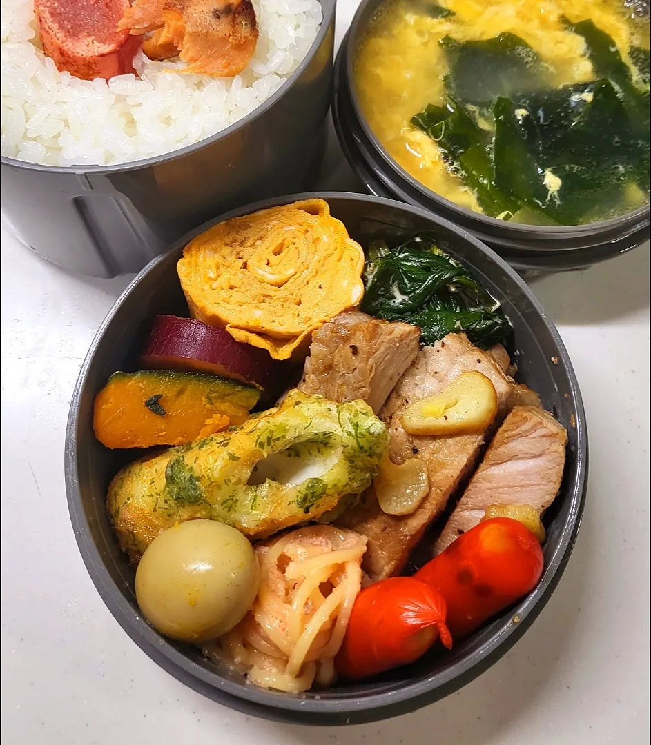 *磯辺揚げ
*ローストポーク
*明太パスタ
*うずらのカレー風味
*かきたまスープ|ashさん