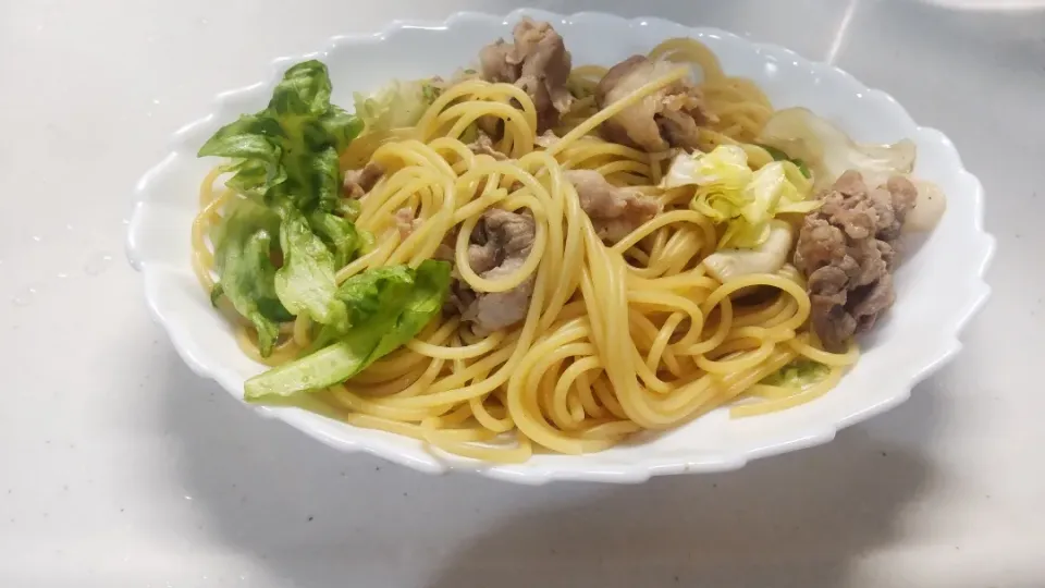 野菜とたんぱく質が取れるポン酢パスタ|早紀さん