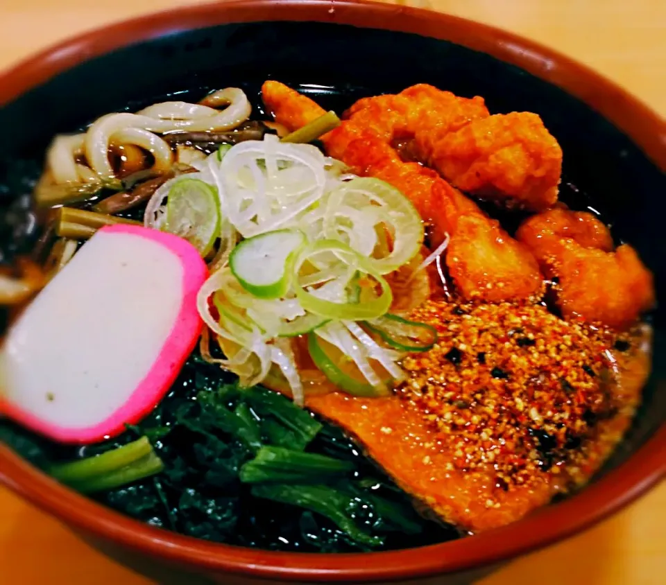 Snapdishの料理写真:ほんじつのまかない・鶏天うどん|のも💛さん