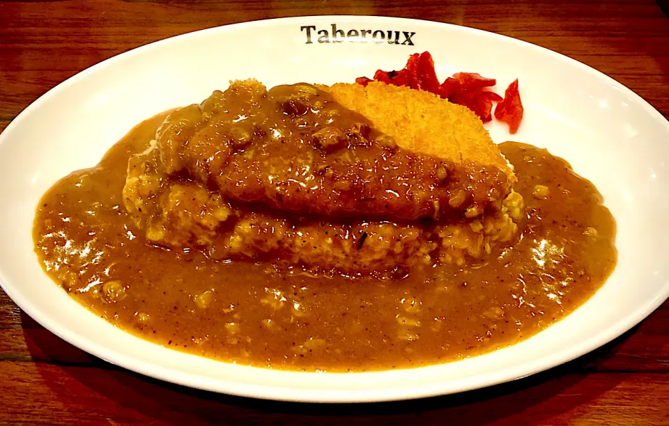 今日のランチはTaberouxで                 「とんかつカレー 激辛ﾊﾞｰｼﾞｮﾝ」|mottomoさん