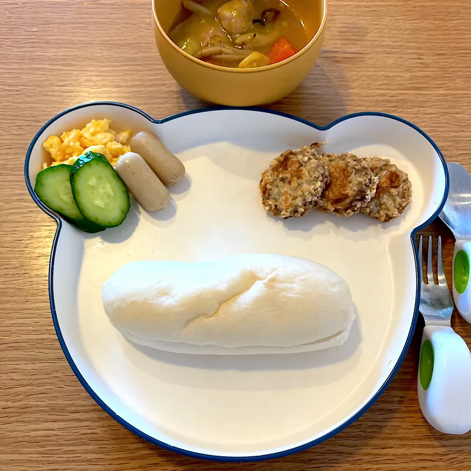 Snapdishの料理写真:むすこごはんあさ|かぼちゃんさん